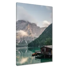 obrazy-60x90-pejzaz-z-gorami-domek