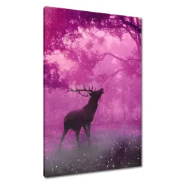 obrazy-60x90-jelen-w-magicznym-lesie