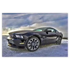 plakaty-60x40-ford-mustang-na-sniegu-samochod-klasyk-made-in-usa