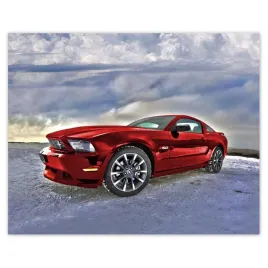 plakaty-50x40-czerwony-mustang-snieg