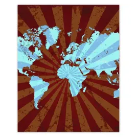 plakaty-40x50-blekitna-mapa-swiata
