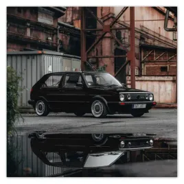 plakaty-50x50-czarny-vw-golf