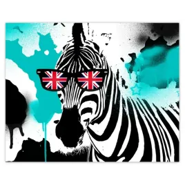 plakaty-50x40-zebra-punk-star-turkus