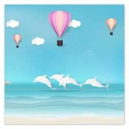 plakaty-50x50-balony-i-delfiny