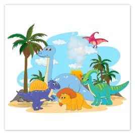 plakaty-70x70-kolorowe-dinozaury