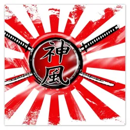 plakaty-70x70-kamikaze-japonia-dwie-szable
