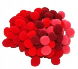 pompony-czerwone-10mm-100szt