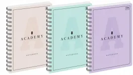 kolozeszyt-a5-100k-kratka-academy-pastel-5szt