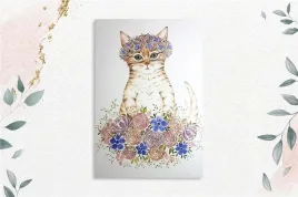 karnet-a5-kot-w-kwiatach