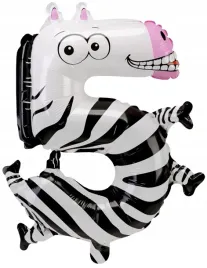 balon-foliowy-urodziny-party-cyfra-piatka-5-zebra