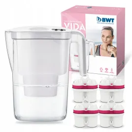 dzbanek-filtrujacy-wode-bwt-vida-26l-wklady-filtry-magnezowe-mg2-4-1szt