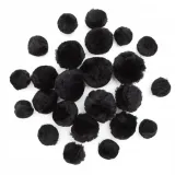 pompony-akrylowe-mix-czarne-24szt