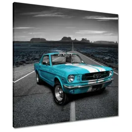 obrazy-60x60-blekitny-ford-mustang