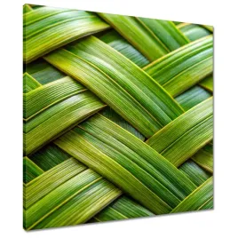 obrazy-60x60-zielona-plecionka-zielony-rattan