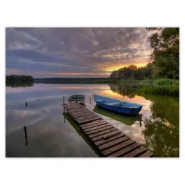 plakaty-40x30-zachod-slonca-jezioro