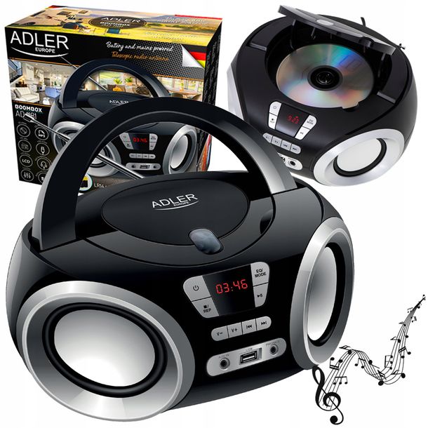 ﻿RADIO KUCHENNE PRZENOŚNE BOOMBOX CD MP3 USB AD1181