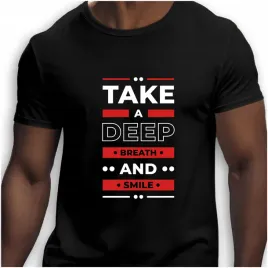 koszulka-meska-czarna-nadruk-take-a-deep-breath-and-smile-4xl