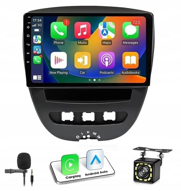 Radio GPS Android Toyota Aygo Peugeot 107 Citroen C1 AUTO CARPLAY 2+64 GB