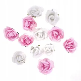 roze-papierowe-biale-rozowe-12szt