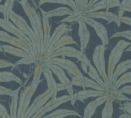tapeta-dekoracyjna-monochromatyczna-duze-liscie-kwiaty-winyl-na-flizelinie