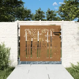 vidaxl-furtka-ogrodowa-85x75-cm-stal-kortenowska-motyw-bambusa