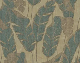 tapeta-w-bananowce-natura-liscie-motywy-roslinne-zloto-bez-zielen