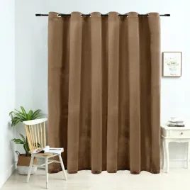 vidaxl-zaslona-zaciemniajaca-z-kolkami-aksamit-bez-290x245-cm