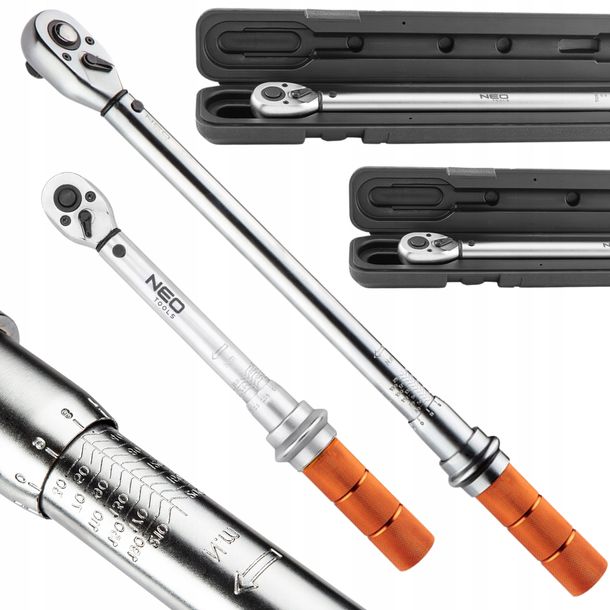 NEO Zestaw 2 Kluczy Dynamometrycznych Zakres Etui Certyfikat od 5 do 210 Nm
