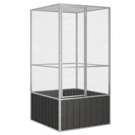 vidaxl-woliera-antracytowa-111x107x2115-cm-galwanizowana-stal