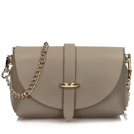 torebka-damska-listonoszka-toscanio-a32-ciemno-bezowa-ze-zlotym-lancuszkiem