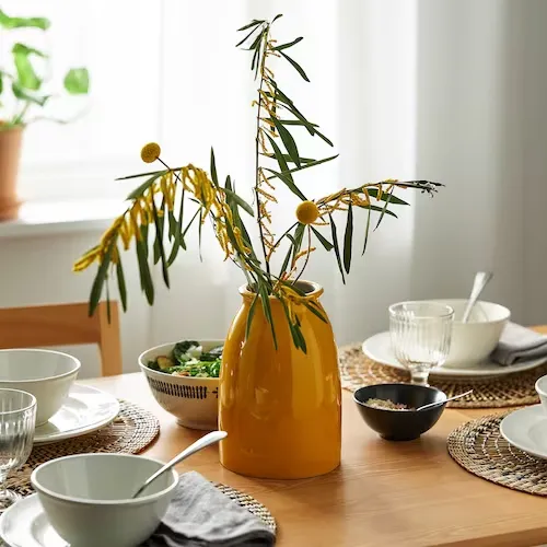 ikea-kopparbjork-wazon-jaskrawozolty-21-cm