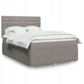 vidaxl-lozko-kontynentalne-z-materacem-taupe-tkanina-160x200-cm