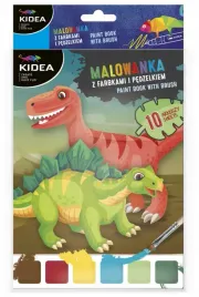 malowanka-z-farbkami-i-pedzelkiem-dinozaury-kidea