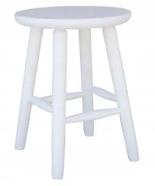 taboret-sosnowy-okragly-szerokie-siedzisko-33-cm-bialy