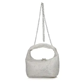 torebka-damska-wizytowa-tkanina-elegancka-lancuszek-srebrna-9206