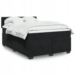 vidaxl-lozko-kontynentalne-z-materacem-czarne-160x200-cm-aksamit