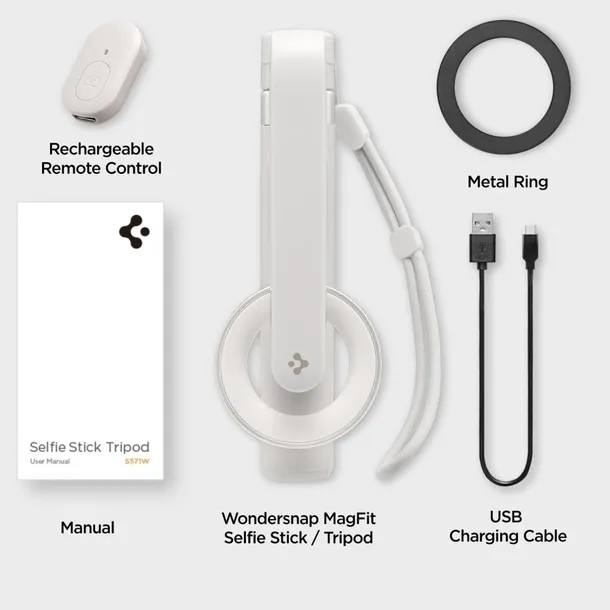 spigen-s571w-magsafe-bluetooth-selfie-stick-tripod-dune-beige-stan-nowy