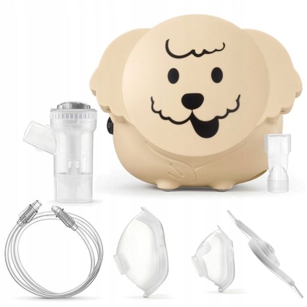 INHALATOR NEBULIZATOR DLA DZIECI FLAEM PUPPY CERTYFIKOWANY 2MASKI 2TRYBY