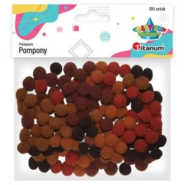 pompony-poliestrowe-10mm-brazowe-120szt