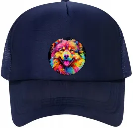 czapka-z-daszkiem-z-siatka-regulowana-kolorowy-chow-chow-prezent-one-size