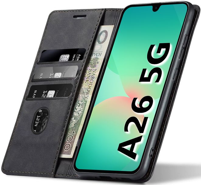 ﻿ETUI SKÓRZANE MAGNETYCZNE SHEEP SKIN DO SAMSUNG A26 5G + SZKŁO