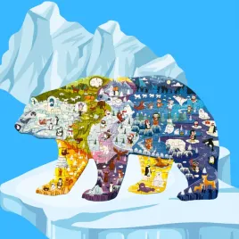 puzzle-mis-polarny-edukacyjne-ukladanka-kolo-podbiegunowe-zima-niedzwiedz