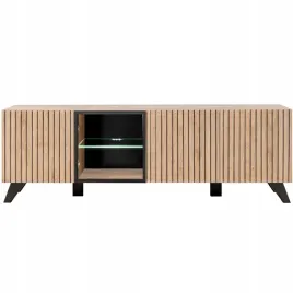 szafka-rtv-liam-przeszklona-oswietlenie-led-or-dab-czarny-mat-or-160-cm