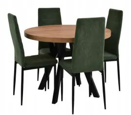 stol-okragly-100x100-200cm-i-4-krzesla-tapicerowane-sztruks-kolory