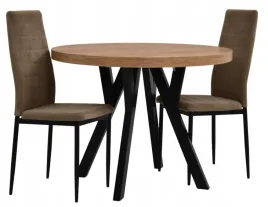 stol-okragly-100x100-200cm-2-krzesla-tapicerowane-sztruks-kolory