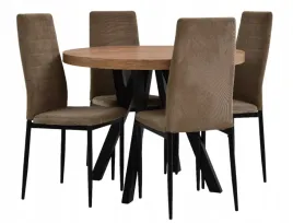 stol-okragly-100x100-200cm-i-4-krzesla-tapicerowane-sztruks-kolory