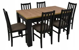 stol-rozkladany-80x140-180cm-6-krzesel-drewnianych-tapicerowane-siedzisko