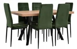 stol-rozkladany-90x90-190cm-6-krzesel-tapicerowanych-welur-zielony