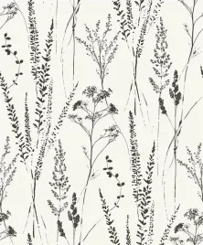 tapeta-skandynawska-bialo-czarna-ziola-laka