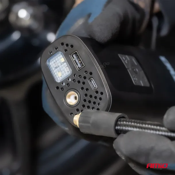 kompresor-samochodowy-bezprzewodowy-akumulatorowy-powerbank-led-usb-c-40w-stan-nowy